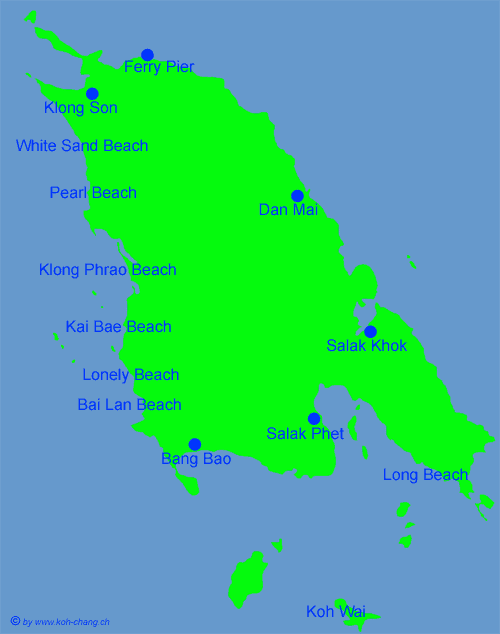 Map of Ko Chang by  www.koh-chang.ch
